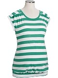 Maternity Striped Banded Tees