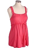Maternity Rope-Belt Jersey Tops