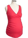 Maternity Cross-Front Jersey Tanks
