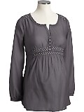 Maternity Lightweight Embroidered Tunics
