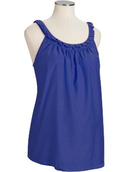 Maternity Pleated Tie-Back Tops