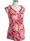 Maternity Ruffled Cap-Sleeve Tops