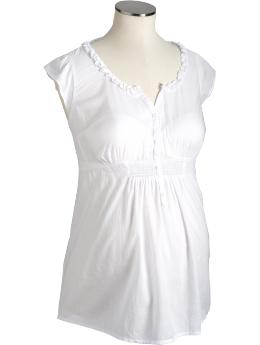 Maternity Ruffled Cap-Sleeve Tops