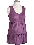 Maternity Crochet-Trim Tiered Tops