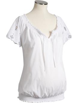 Maternity Cut-Out Flutter-Sleeve Tops