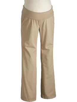 Maternity Roll-Panel Perfect Khakis