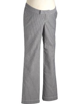 Maternity Railroad-Striped Pants
