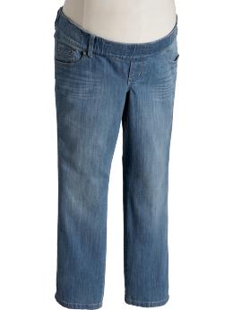 Maternity Low-Rise Denim Capris