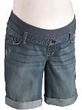 Maternity Cuffed Denim Shorts (8