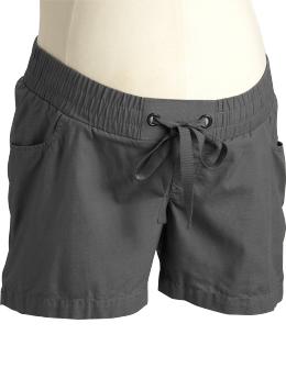 Maternity Low-Rise Ripstop Shorts (5