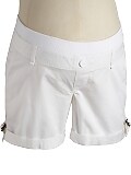 Maternity Low-Rise Cuffed Twill Shorts (5