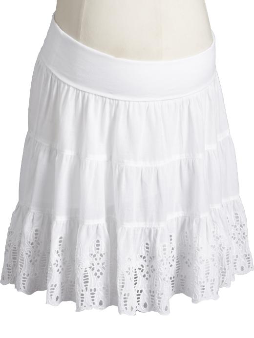 Old Navy Maternity Roll-Panel Tiered Eyelet Skirts