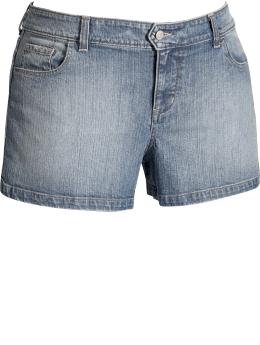 Women's Plus Medium-Wash Denim Shorts (3 1/2")