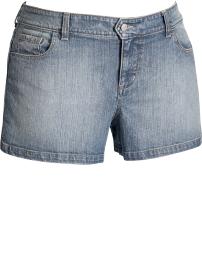 Women's Plus Medium-Wash Denim Shorts (3 1/2")