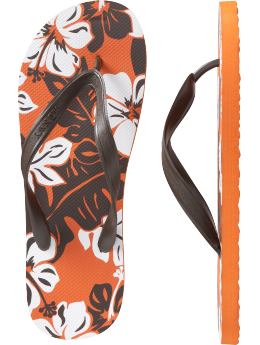 Men's Patterned Flip-Flops