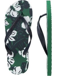 Men's Patterned Flip-Flops