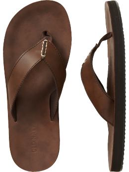 Men's Leather Flip-Flops