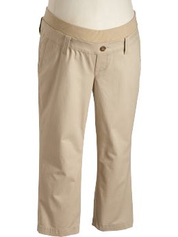 Maternity Low-Rise Perfect Khaki Capris