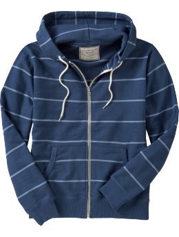 Men's Thin-Stripe Zip Hoodies
