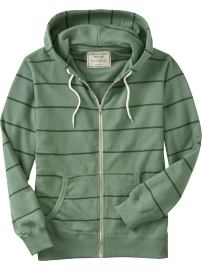 Men's Thin-Stripe Zip Hoodies