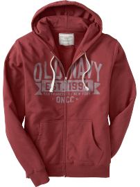 Mens Logo-Graphic Zip Hoodies