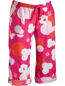 Women's Plus Roll-Up Patterned Lounge Pants