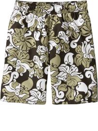 Men's Geometric-Floral Swim Trunks