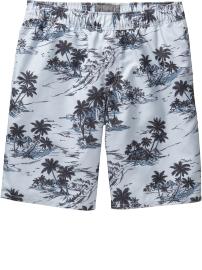 Men's Island-Print Swim Trunks