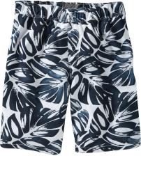 Men's Leaf-Print Swim Trunks