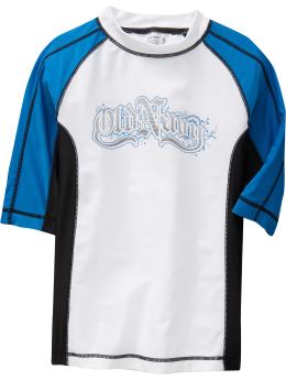 Boys Color-Block Logo Rashguards