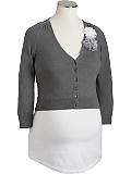 Maternity Cropped Rosette Cardigans