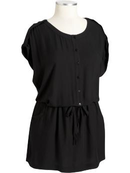 Women's Plus Jersey Drop-Waist Tunic Dresses