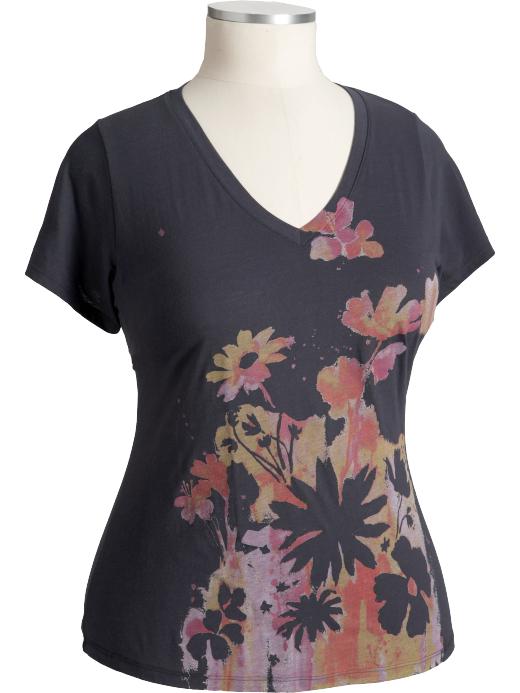 Old Navy Womens Plus Watercolor Nature Tees