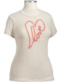 Women's Plus Embroidered-Icon Slub-Knit Tees