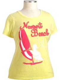 Women's Plus Graphic Appliqu� Beach Tees
