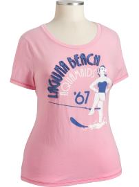 Women's Plus Graphic Appliqu� Beach Tees