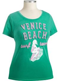 Women's Plus Graphic Appliqu� Beach Tees