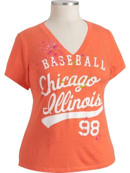 Women's Plus Paint-Splatter Destination V-Neck Tees