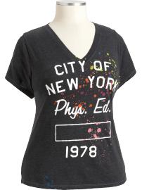 Women's Plus Paint-Splatter Destination V-Neck Tees