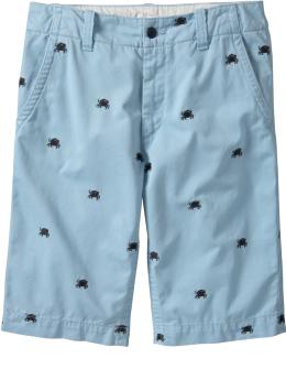 Men's Embroidered Twill Shorts (11 1/2")