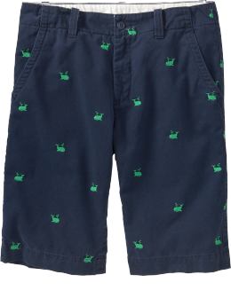 Men's Embroidered Twill Shorts (11 1/2")