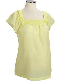 Maternity Lightweight Square-Neck Tops
