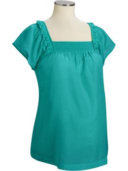 Maternity Lightweight Square-Neck Tops