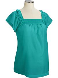 Maternity Lightweight Square-Neck Tops