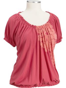 Women's Plus Nature-Graphic Jersey Tops