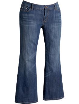 Women's Plus Low Rise Flared Jeans