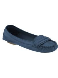 Women's Burnished Faux-Leather Moccasins