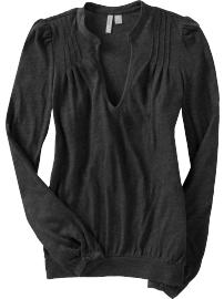 Women's Semi-Sheer Pleated Tops