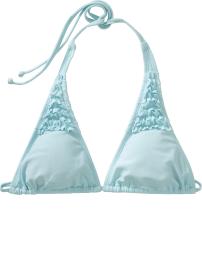 Womens Mix & Match Ruffle-Trim Bikini Tops