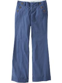 Women's Mid-Rise Cuffed Sailor Pants